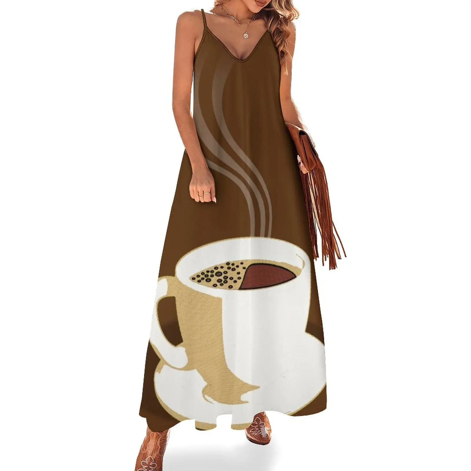 

The Perfect Cup Of Coffee Sleeveless Dress women party dresses dress summer dress korean style prom dress