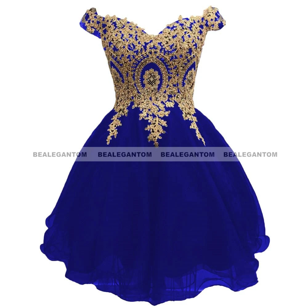 Prom Dresses A Line Lace Off Shoulder Short Homecoming Appliques Crystal Beaded Mini Formal