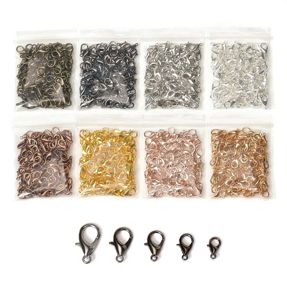 AHUI 30Pcs Kreeft Sluiting Rvs Rose Verguld 10x5mm 12x7mm Haak Sluitingen Voor Ketting Armband Maken Diy Sieraden Bevindingen AHUI 30Pcs Kreeft Sluiting Rvs Rose Verguld 10x5mm 12x7mm Haak Sluitingen Voor Ketting Armband Maken Diy Sieraden Bevindingen