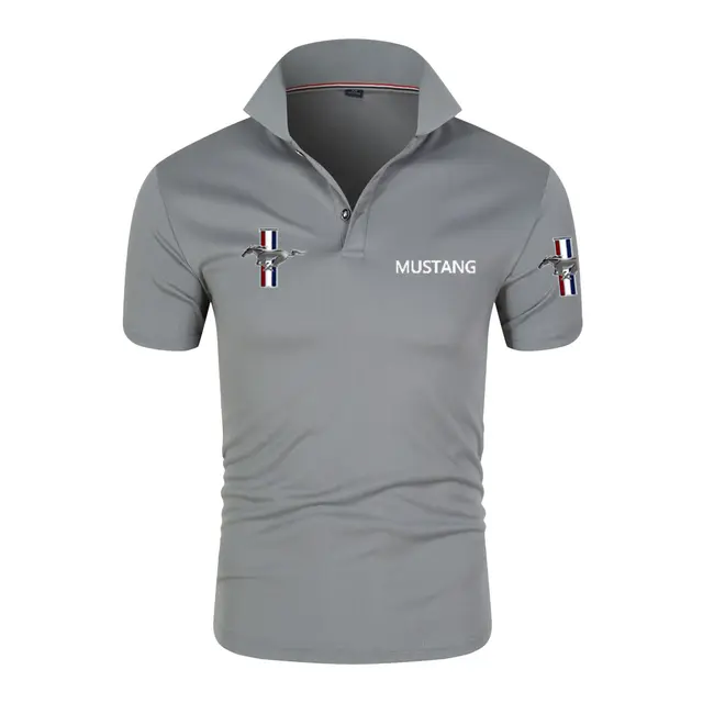 Business Summer New Men's Polo Shirts Men's Short Sleeve Polyester Quick Dry Lapel Top Casual Polo Shirts Large Size Free Shippi 12