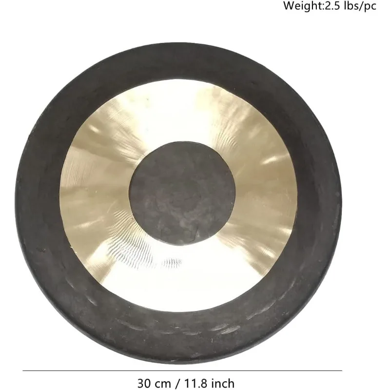 Arborea Sound Healing Gongs -11.8 Inch (30cm) Bronze Chau Gong, Chinese Copper Feng Gong with Wooden Beater , Meditation