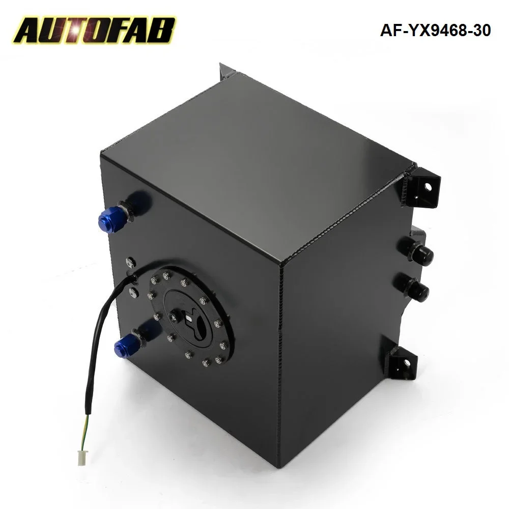 AUTOFAB 8 Gallon 30L Coated Aluminum Racing / Drifting Fuel Cell Gas Tank  With Sensor AF-YX9468-30