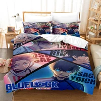 Hot Anime Blue Lock Bedding Set Duvet Cover Set King Queen Twin Double Size Comforter Cover Set For Teens and Boys Anime Lover 1