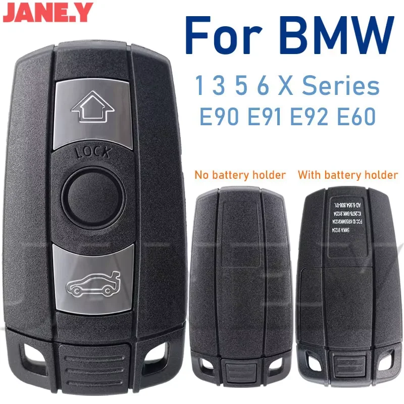 รีโมทกุญแจรถ Fob กรณีเชลล์สําหรับ BMW 1 3 5 6 X Series สําหรับ Smart Key Shell Blade Fob E90 E91 E92 e60 Remote กรณี