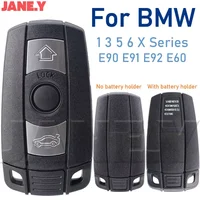 รีโมทกุญแจรถ Fob กรณีเชลล์สําหรับ BMW 1 3 5 6 X Series สําหรับ Smart Key Shell Blade Fob E90 E91 E92 e60 Remote กรณี