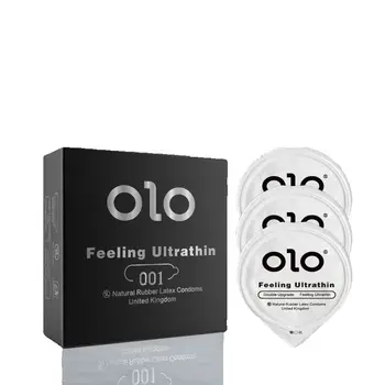 3PCS Ultra-thin Comdom Adult Sex Toys For Men Water Based Hyaluronic Acids 0.01 Feeling Ultrathin Condom Penis Sleeve Sexy Shop 1