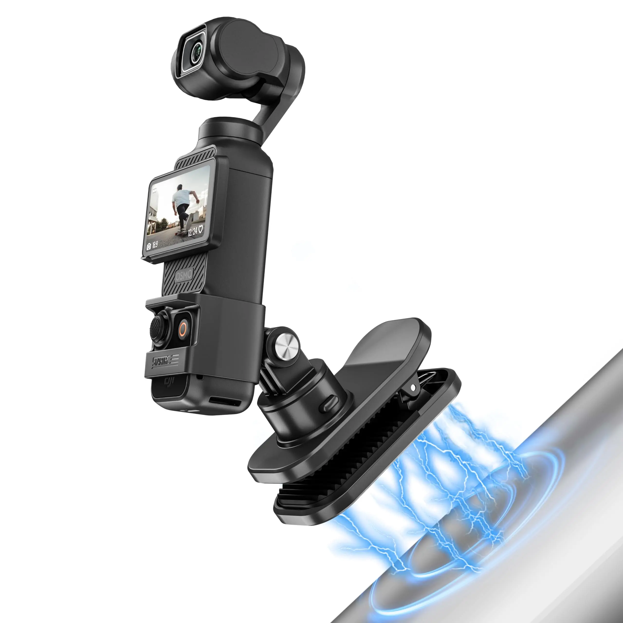 GoPro - DJI Osmo Pocket ＋ クリップマウントホルダー OSMOポケット3 360用 ° 回転バックパッククリップマウント