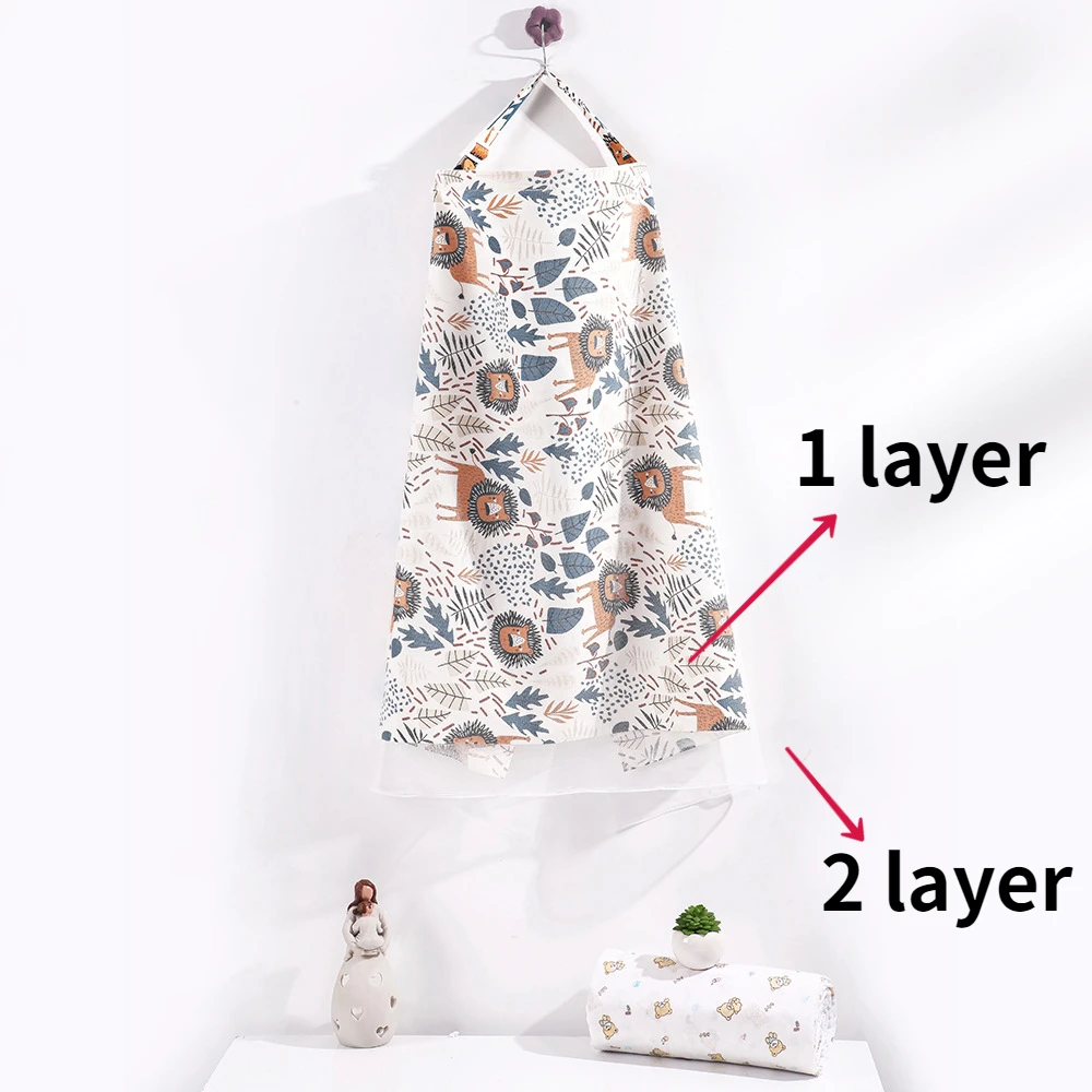 Breastfeeding Cover Breathable Cotton Nursing Cloth Cloud Print Outing Breastfeeding Towel Feeding Cover Cape Nursing Apron