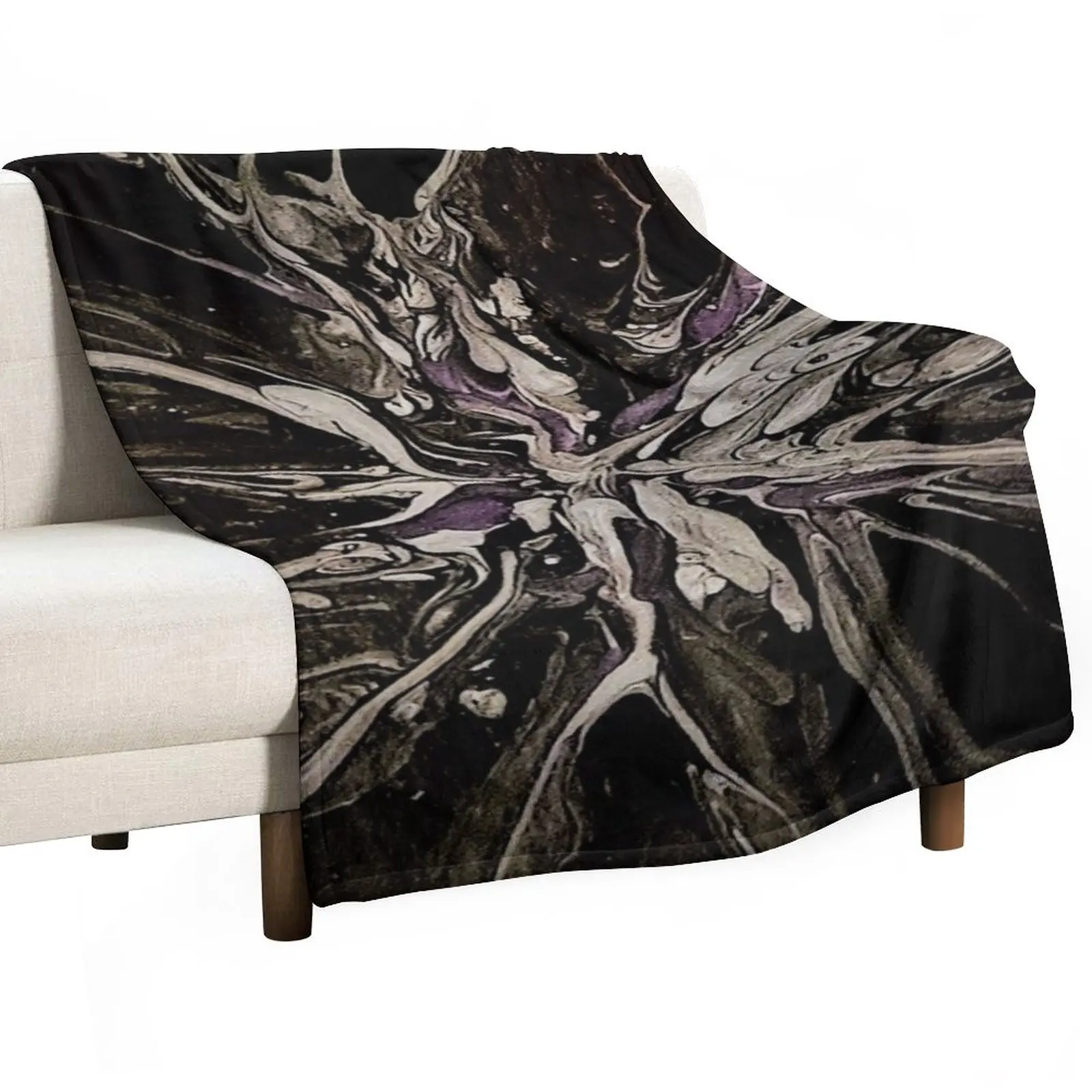 

Black Splash Throw Blanket Flannel Fabric blankets ands decorative Moving Blankets