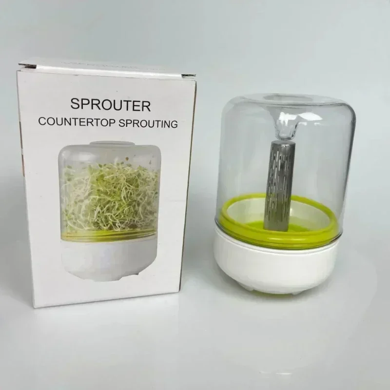 Kit Per Germogli Con Barattoli In Vetro A Bocca Larga, Coperchi In Acciaio Inox 316, Maniche Oscuranti E Supporto Pieghevole