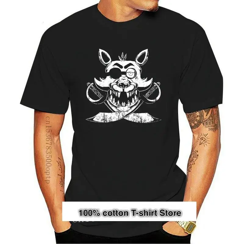 

Camiseta de cinco noches en Horror para hombre, camisa de moda, Foxy, Fnaf, videojuego, color negro, nueva