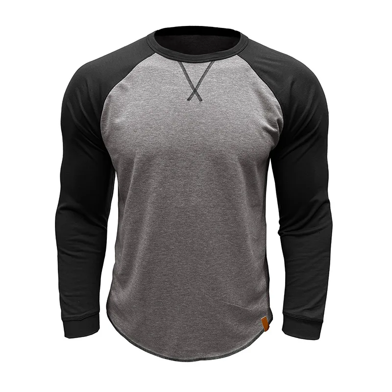 Herbstliches Herren-Sweatshirt aus Baumwolle mit langen Ärmeln, lässig, in 10, stilvoller Farbmischung, bequemer Pullover mit Rundhalsausschnitt – Detail 14