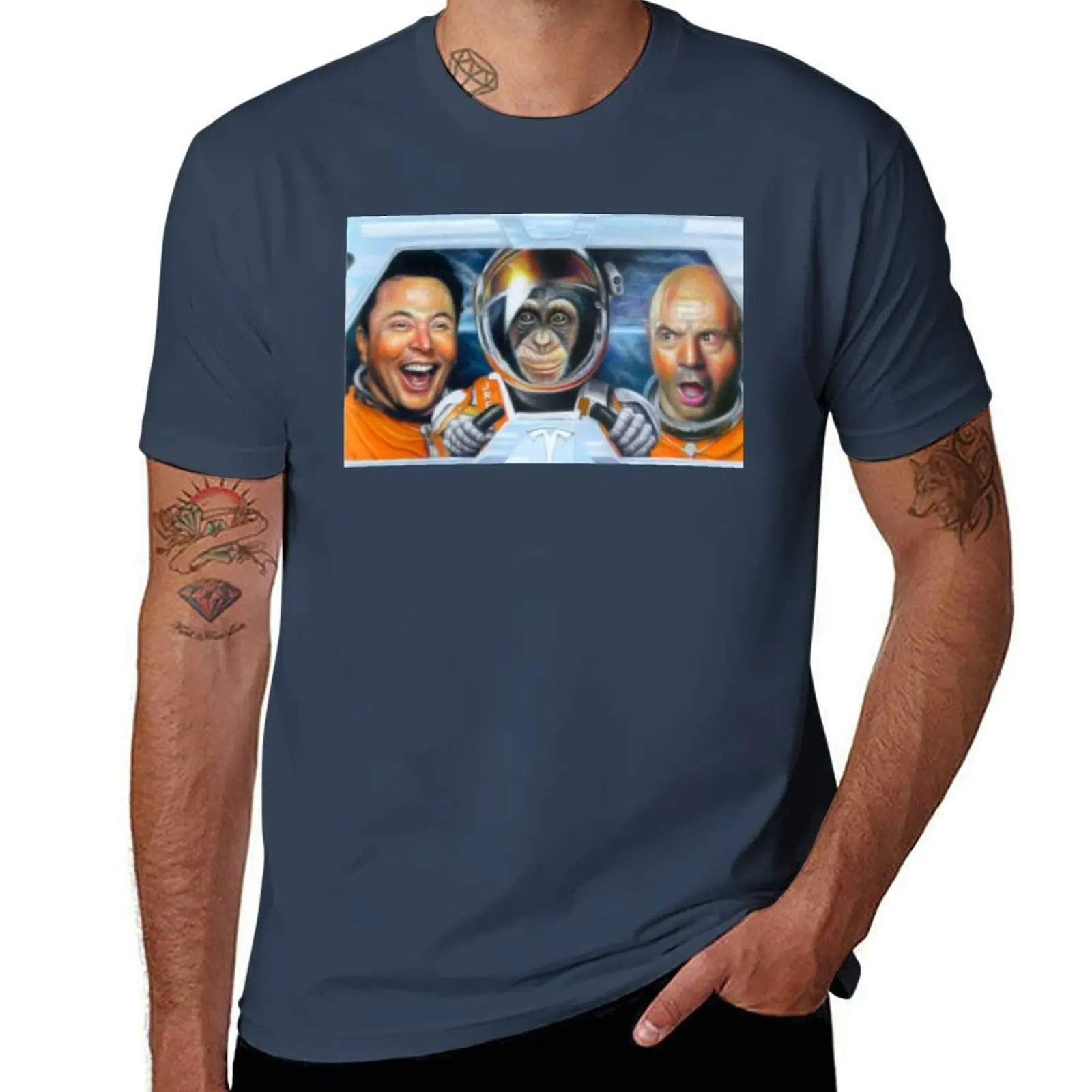 

New Joe Rogan & Elon Musk 'Higher Primates' T-Shirt plus size tops vintage t shirt quick drying shirt mens big and tall t shirts