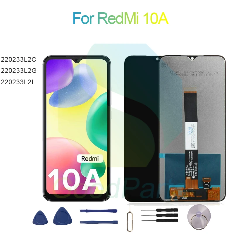 

For RedMi 10A LCD Display Screen 6.53" 220233L2C, 220233L2G, 220233L2I For RedMi 10A Touch Digitizer Assembly Replacement