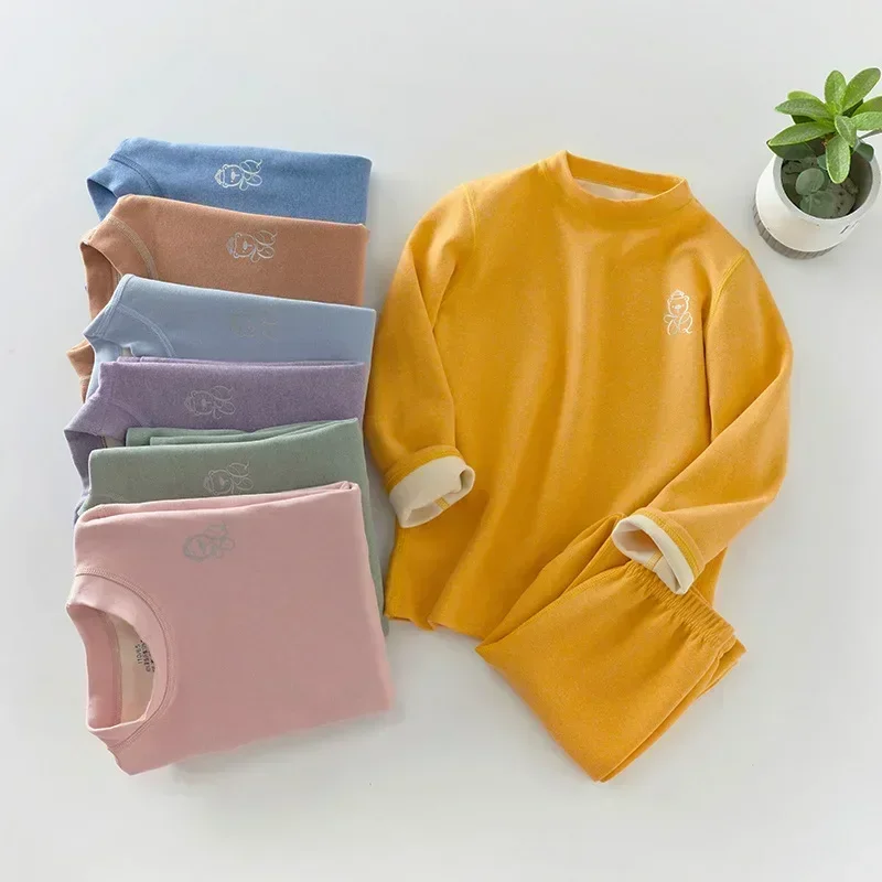 Thermal Underwear for Boys Fleece 37&deg;C Constant Temperature Warm Two Pieces Children Winter Clothes Set Teenage Kids Long Johns kids clothing set