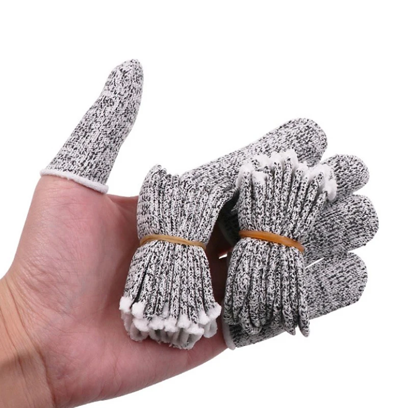 Anti-Cut Finger Cots Thumb Protector Sleeve Cover Finger Peel Fingertip Gloves Picking Cover 10Pcs Kitchen Tools Finger Protector Finger Guard
