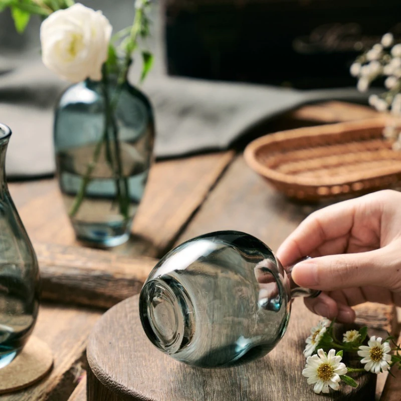 Glass Simple Creative Small Vase Set for Flower Arrangement