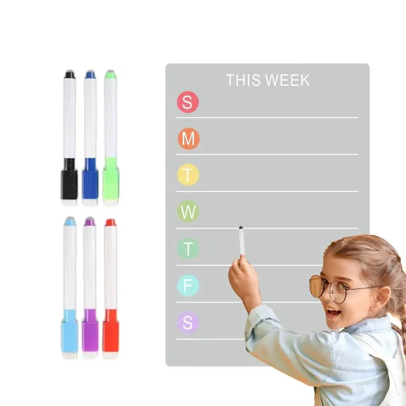 

Fridge Planner Magnet Reminders Memo Notepad Magnetic Absorption Weekly Plan Magnetic Refrigerator Sticker Note Board With