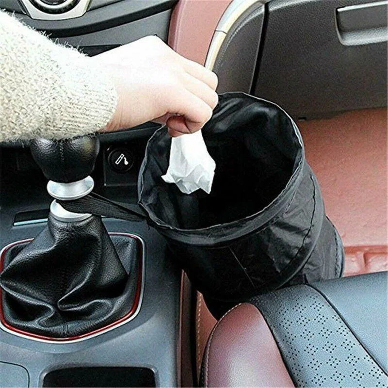 Foldable Car Trash Pack Bag Waterproof Litter Can Car Interior Garbage Storage Organizer Umbrella Container Auto Accessories