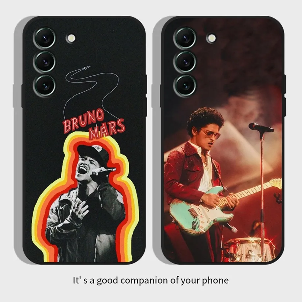Custodia Per Telefono Singer Bruno Mars Per Samsungs23,S22,S21,S20 Ultra Pro S10,S30Plus,20 Cover Ultra Nera
