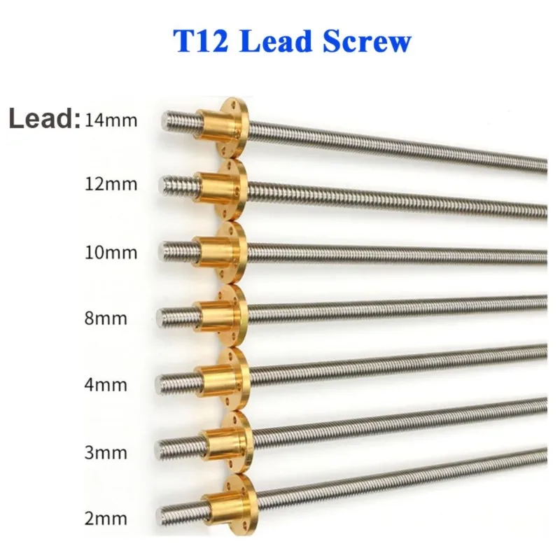 T12LeadScrewThread12mmPicth2mm4mm8mm10mm12mm14mmLength100mmto1000mmwithBrassNutCNC3DPrinterStainlessSteel-AliExpress13