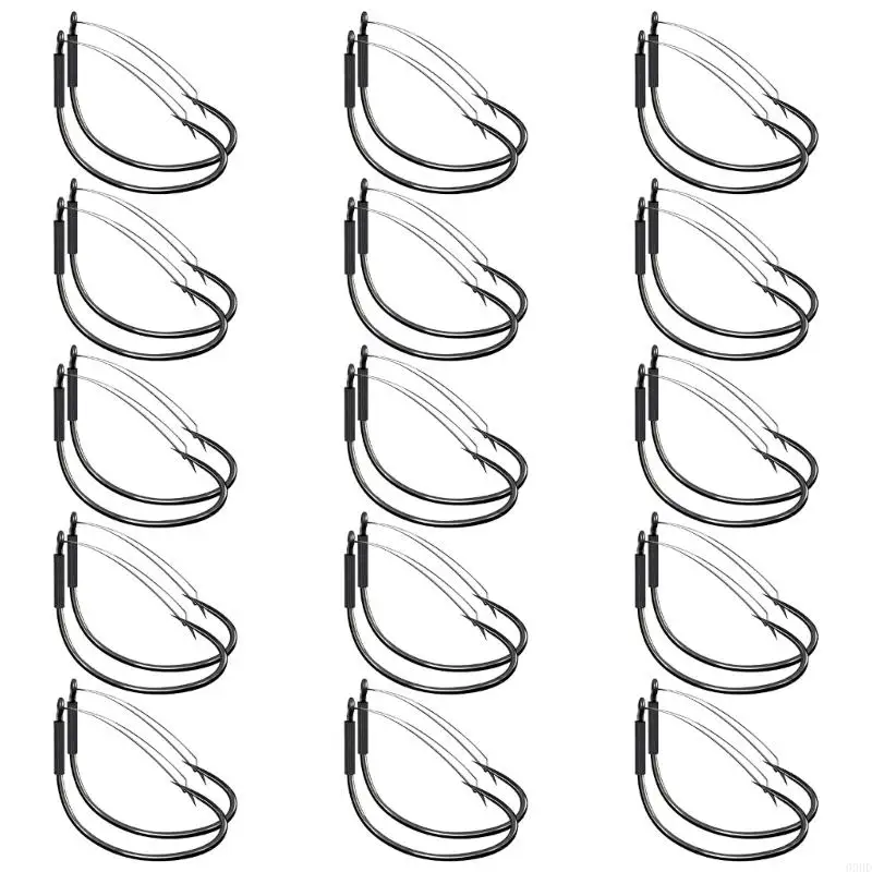 30pcs Angelhaken mit Wachmann gegen verrückte Köderweite Wacky Haken Wacky Rig Fishing Hook 69HD – Detail 8