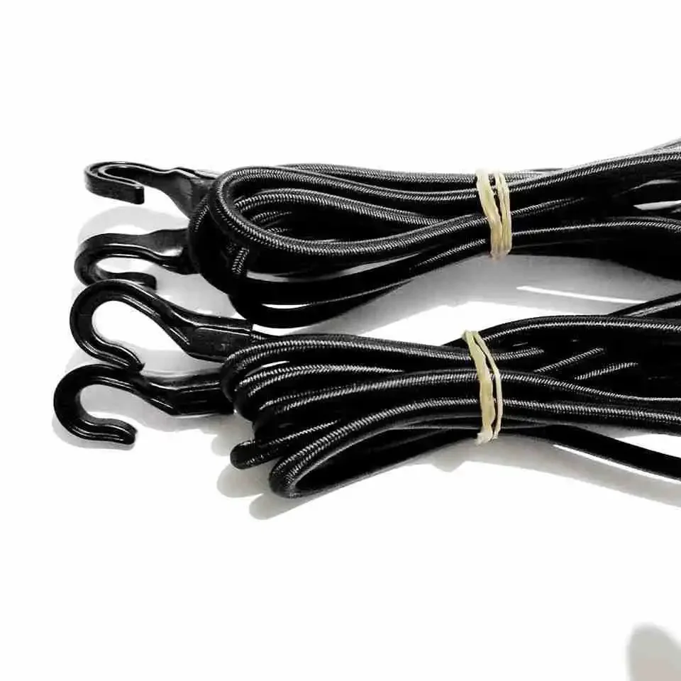 Ratchet Tie Down Belts 1m/1.5m/2m Heavy Duty Elastic Bungee Shock Cord Strap Stretch Plastic Hook Car Luggage Tent Kayak Boat Canoe Bikes Rope Tie