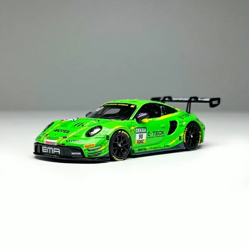 TH 다이캐스트 1/64 스케일 포르쉐 911 GT3 R-DTM 2024 레이싱카 모델 합금 포르쉐 GT3 슈퍼카 모델 선물 장식품