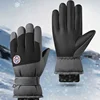 Ski Gloves Warm Cold Winter Thickened Padded Men Women Outdoor Windproof Splashproof Cycling Bicycle Anti-slip Touch Screen 1