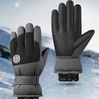 Ski Gloves Warm Cold Winter Thickened Padded Men Women Outdoor Windproof Splashproof Cycling Bicycle Anti-slip Touch Screen 1