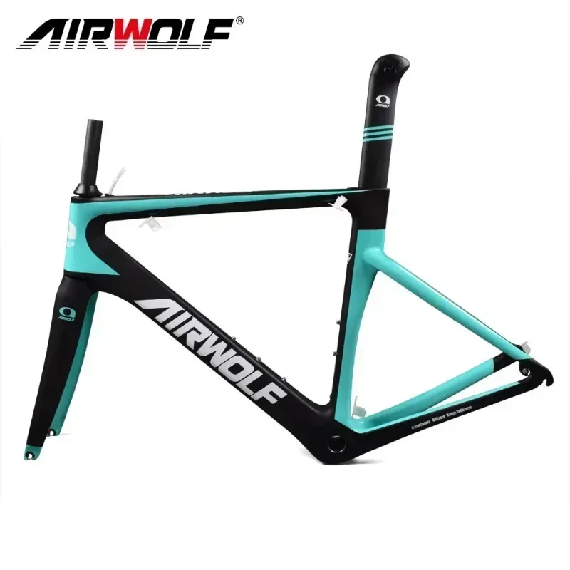 

Airwolf Carbon Road Bike Frame 700c V Brake BSA 68mm 1.37*24TPI Matte Glossy Quick Release 130*9mm Carbon Road Bicycle Frameset