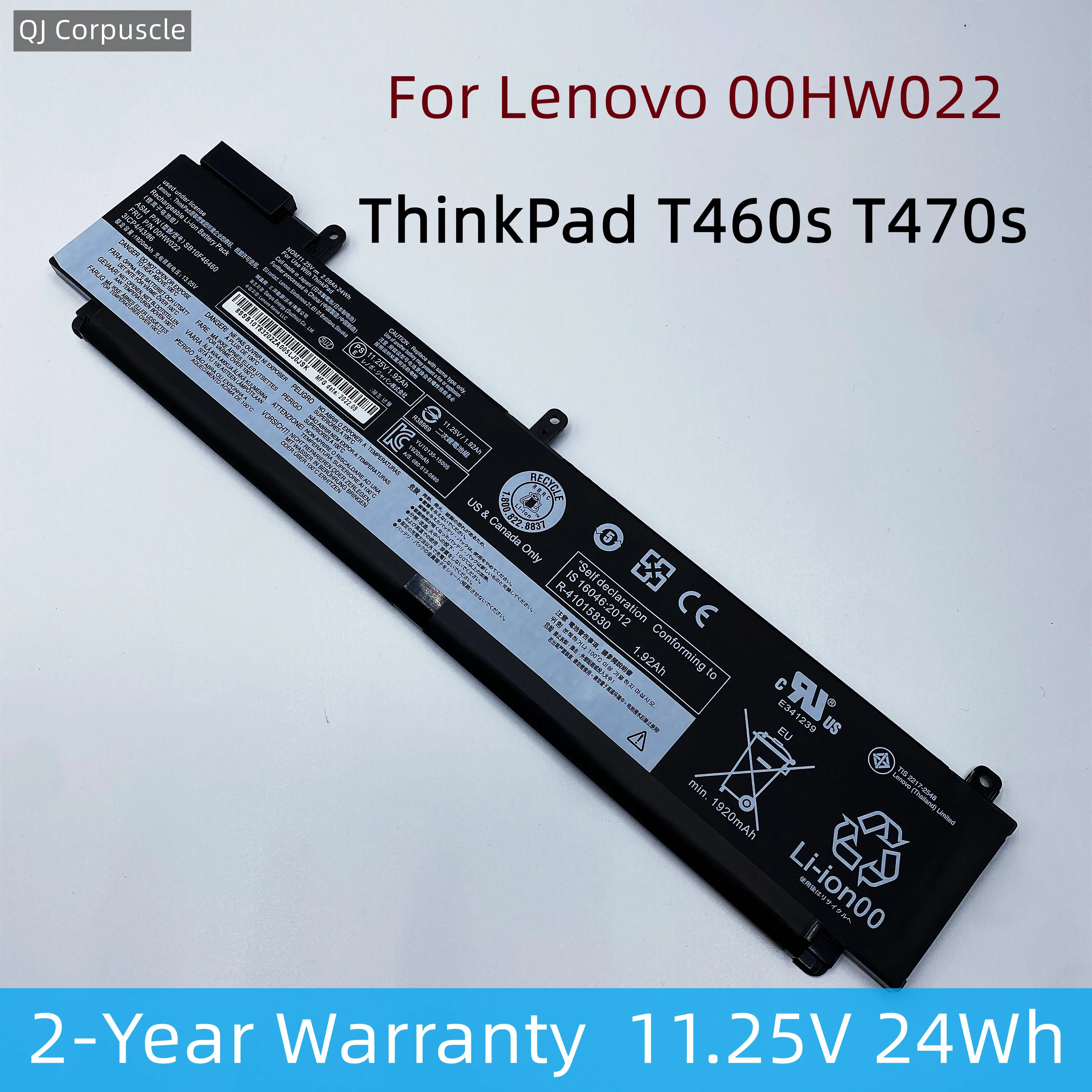 Bateria do Portátil para Lenovo Thinkpad Original Novo 00hw022 Sb10f46460 T460s T470s 00hw023 Sb10f46461 Sb10f46474 00hw036 Sb10f46475