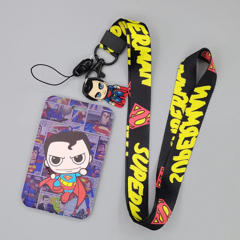 New Marvel Movie Avengers: Captain America Batman Spider-Man Deadpool Pattern Card Holder Work Keychain Holiday Gift Car Keychai