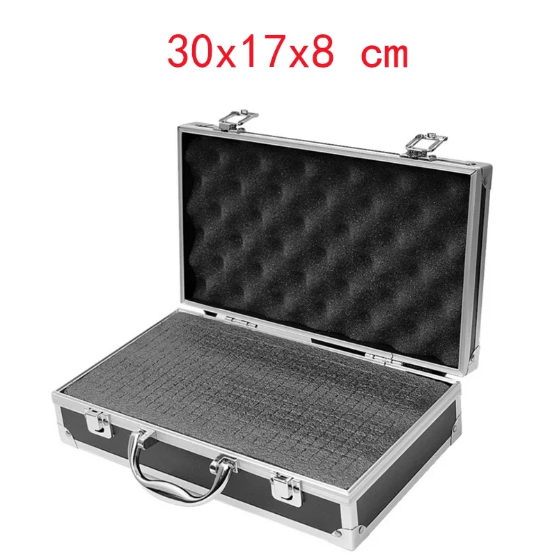 Tool Case Portable Aluminum Safety Equipment Instrument Storage Suitcase Impact Resistant Sponge