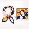 Silk Scarfs For Women Soft Breathable Neck Collar With Colorful Print Perfect Lightweight Silk Scarf Women Neck Tie Bag Scarfs 2