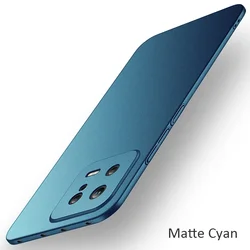 Ultra Slim Frosted Shockproof Case - Durable Hard Plastic Protection for Xiaomi Mi 13 Lite (Matte Cyan)