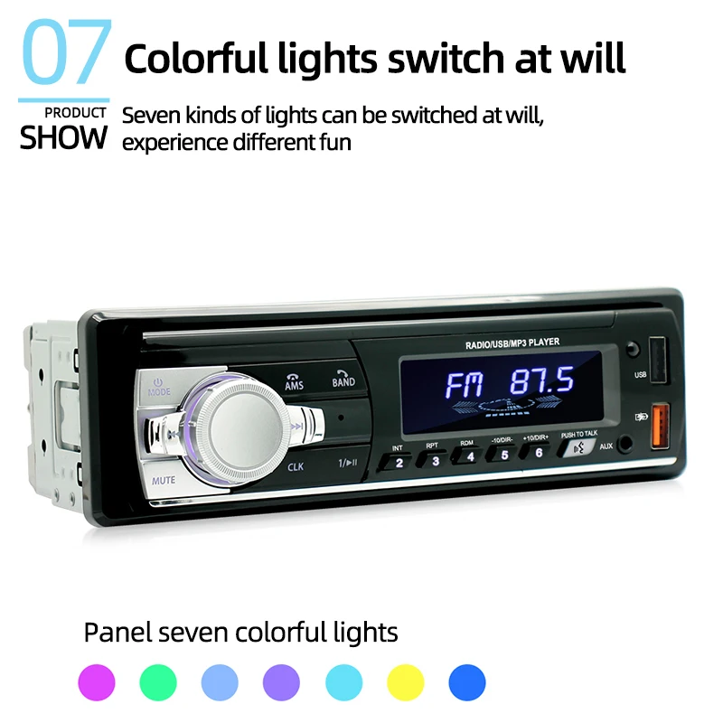 12V Car radio bluetooth Stereo bluetooth FM Radio MP3 Audio Player USB SD Car radio In-Dash one DIN size