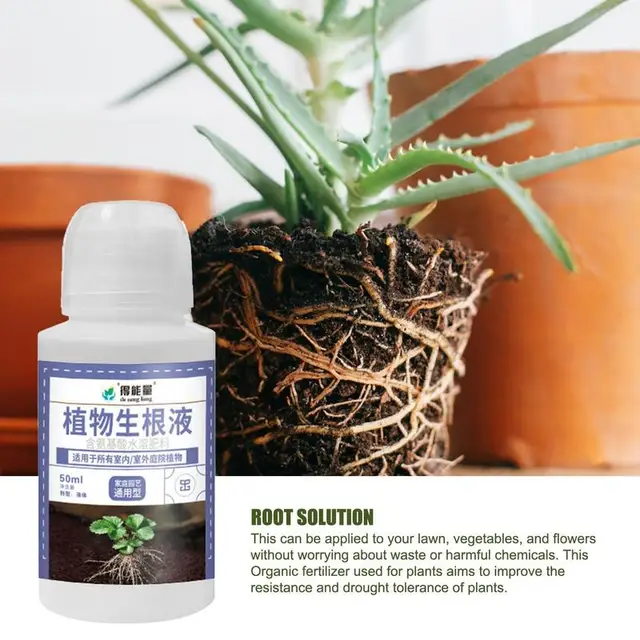 50 Ml Gyökérhormonok Fokozó Elősegítő Gyökérnövekedésű Palánták Elkezdenek Cserepes Talaj Műtrágya Bonsai Folyékony Stimulátor Kertre - Image 5