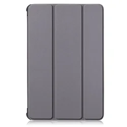 Premium PU Scratch - Resistant Tri - Fold Stand Cover for 11 - Inch Tablets, Full Protection Hard Case (GRAY)