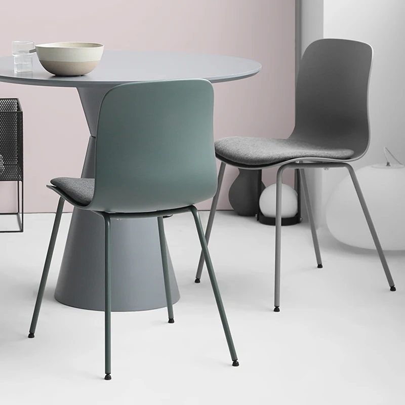 

Nordic Style Dining Chair Leisure Simple Upscale Household Economical Fashion Lazy Man's Horn Frosted Backrest Light Luxury Seat