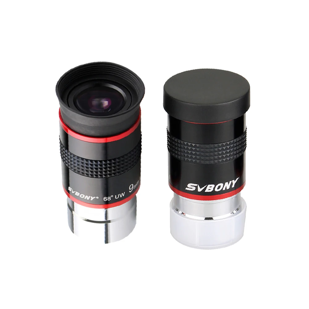 SVBONY 1.25" Telescope Eyepiece Set - 6mm, 9mm, 15mm, 20mm Focal Lengths, 68° Ultra Wide Angle