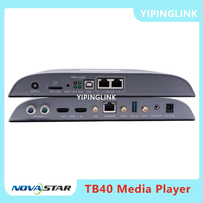 

Новый медиаплеер Novastar TB40, замена TB4 на 2 порта RJ45 LAN, загрузка 1,3 миллионов пикселей, рекламный светодиодный дисплей