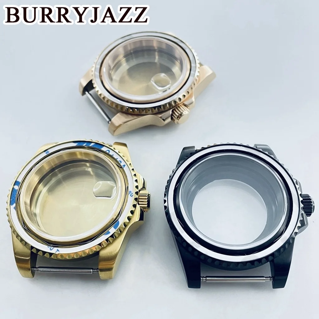 Burry jazz 40mm gehäuse nh35 nh36 nh34 nh38 nh70 nh72 eta2824 pt5000 uhr gehäuse saphirglas silber gold roségold schwarz – Detail 2