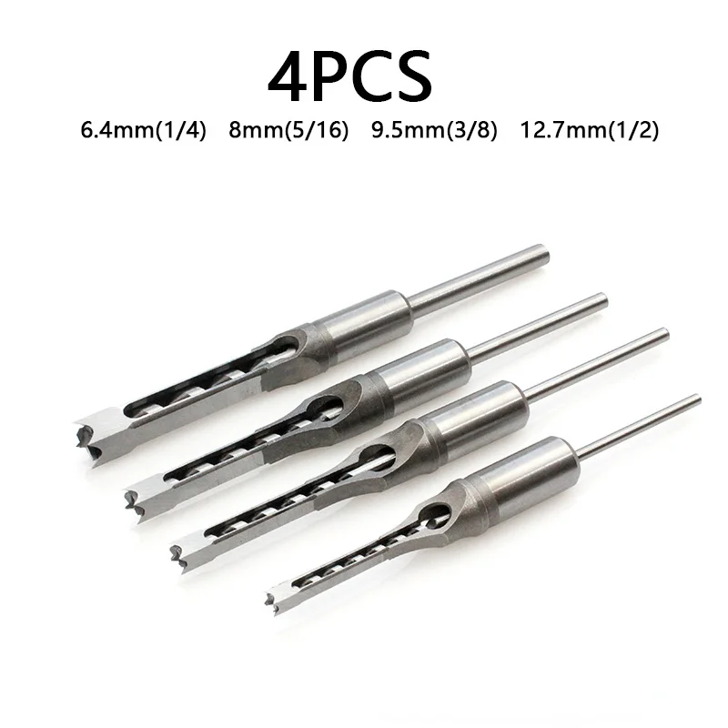 

Woodworking HSS Twist Drill Bits Drill Tools Kit Set Square Auger mortising Drill Set Square Extended Saw