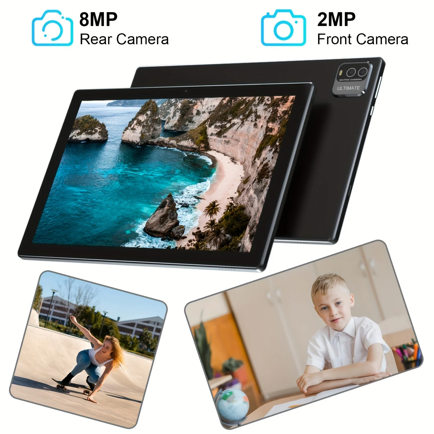 Android 13 Tablet 2024 New 10-inch Tablet 4GB+4GB RAM + 128GB ROM + 1TB Expansion, RK3562 Quad Core, 2.4G/5G WiFi Tablet 3