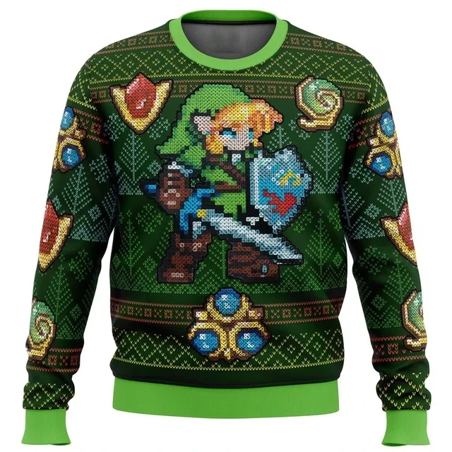 thumbnail image 1 of Sudadera y top 3D Otoño Patrón sin costuras de Majoras Mask Leyenda de Zelda Suéter feo de Navidad Regalo Jersey de Papá Noel para hombre, 1 of 4