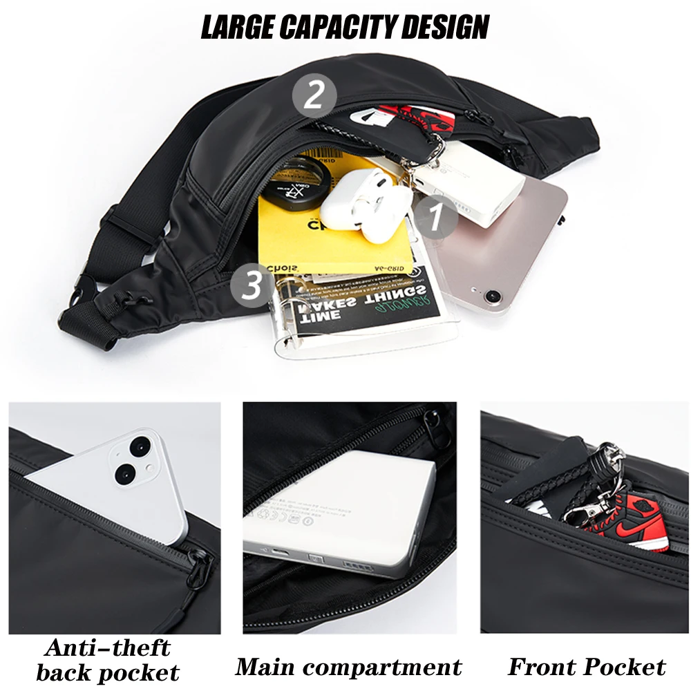 Рисунок 3 - Мужская нагрудная сумка на молнии