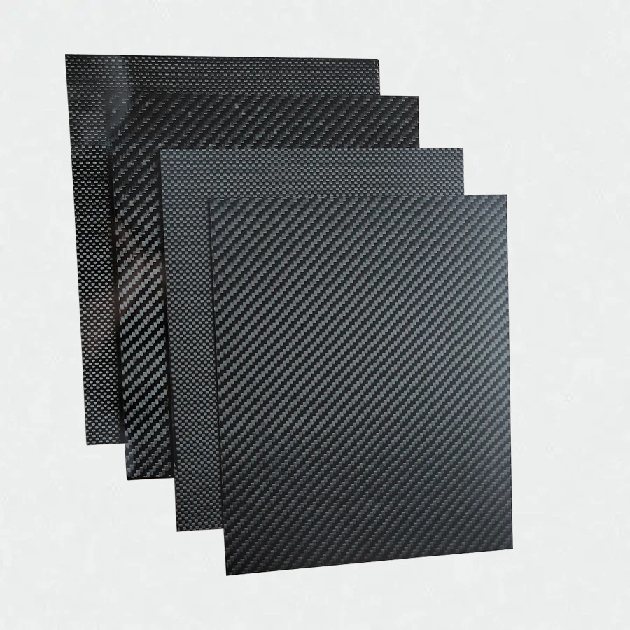 

190mm X290mm 3K Carbon Fiber Sheet Glossy / Matte Plate 0.5mm 1mm 1.5mm 2mm 3mm 4mm 5mm High Composite Hardness RC Material