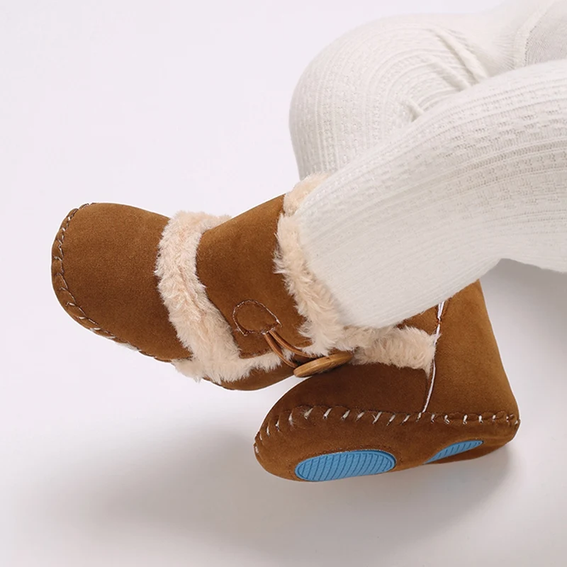 Winter Baby Boots Infant Girls Boys Warm Fashion Solid Shoes Non Slip Crib Shoes First Walkers Kid 0-18M