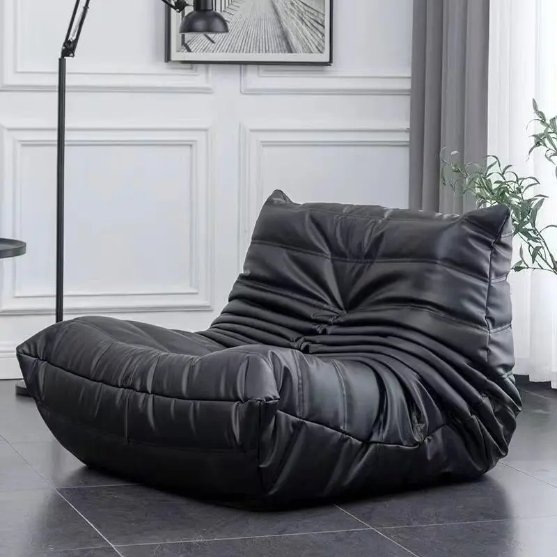 Canapé paresseux moderne pour chambre à coucher, tissu technologique, petite unité, salon, chaise de loisirs, filet rouge, pilier anthracite